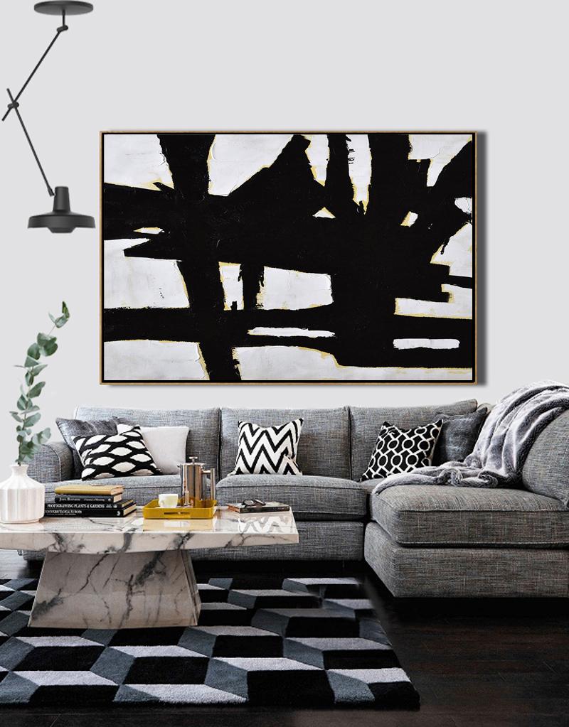 Horizontal Palette Knife Minimalist Art #C16Z - Click Image to Close